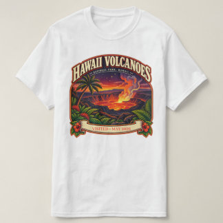 T-shirt Parc national des volcans d'Hawaï personnalisé
