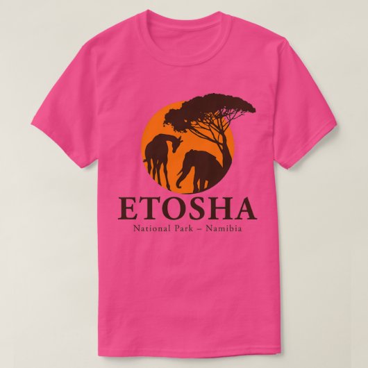 T-shirt Parc national d'Etosha Namibie (Design devant)