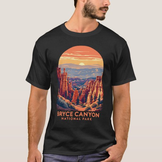 T-shirt Parc national du canyon de Bryce - Hoodoos au leve (Devant)