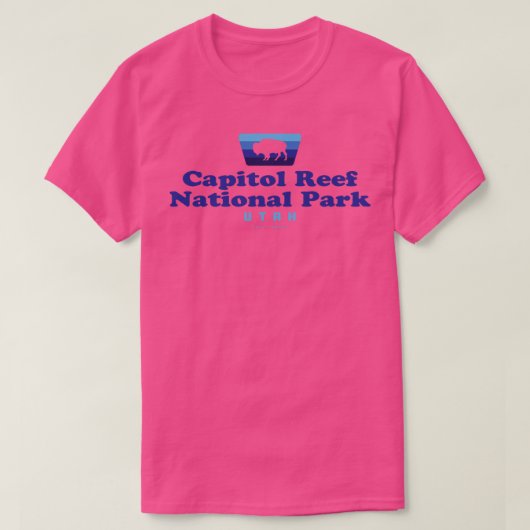 T-shirt Parc national du Capitol Reef Arrowhead Retro Buff (Design devant)