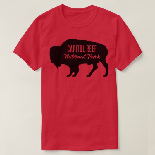 T-shirt Parc national du Capitol Reef Buffalo Black (Design devant)