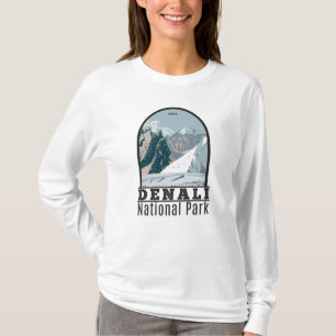 T-shirt Parc national du Denali Alaska Mont Hunter Vintage