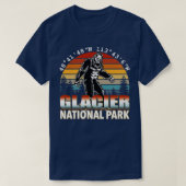 T-shirt Parc national du Glacier Bigfoot avec GPS Emplacem (Design devant)