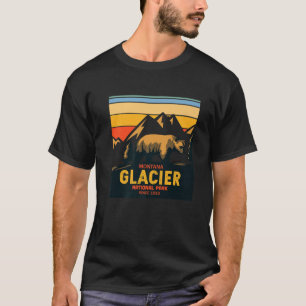 T-shirt Parc national du Glacier du Montana T Ours Vintage