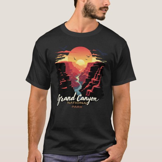 T-shirt Parc national du Grand Canyon - coucher de soleil  (Devant)