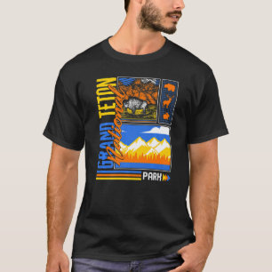 T-shirt Parc national du Grand Teton Wyoming Mountain Rand