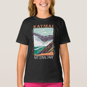 T-shirt Parc national du Katmai Alaska Vintage désorganisé