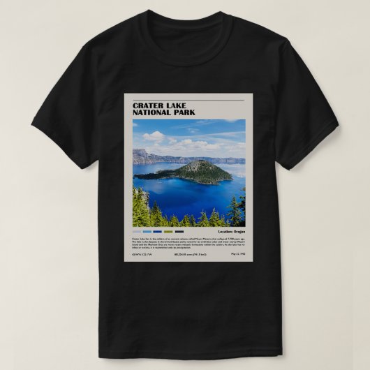 T-shirt Parc national du lac Crater 1 (Design devant)
