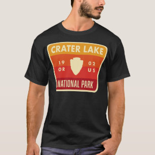 T-shirt Parc national du lac Crater Arrowhead Rouge rétro