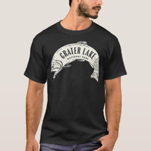 T-shirt Parc national du lac Crater Poisson Tan