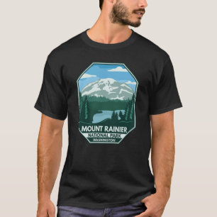T-shirt Parc national du Mont-Rainier Emblem rétro minimal