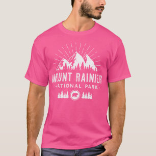 T-shirt Parc national du Mont Rainier - Randonnée rétro Va