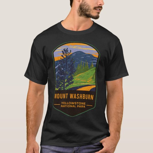 T-shirt Parc national du Mont Washburn Yellowstone (Devant)