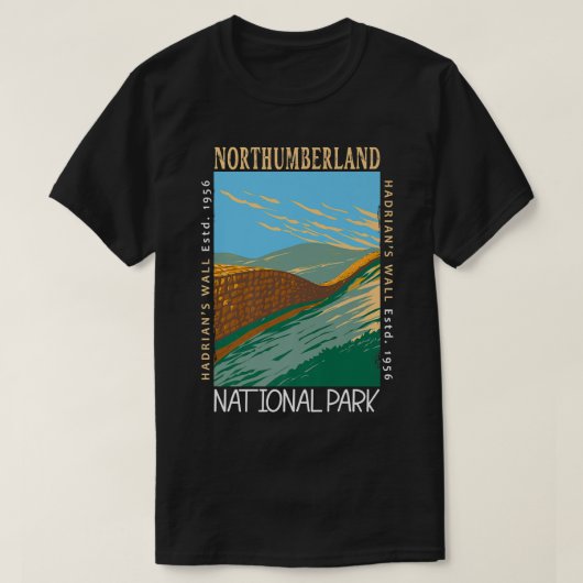 T-shirt Parc national du Northumberland Disques muraux d'H (Design devant)