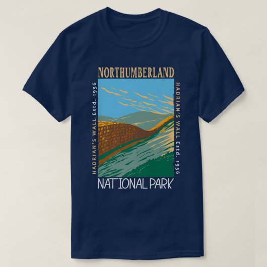 T-shirt Parc national du Northumberland Disques muraux d'H (Design devant)