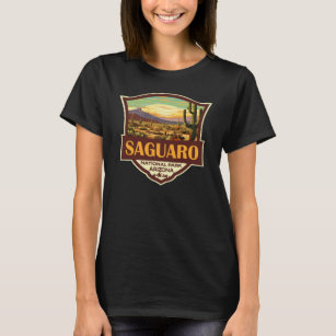 T-shirt Parc national du Saguaro Illustration Rétro