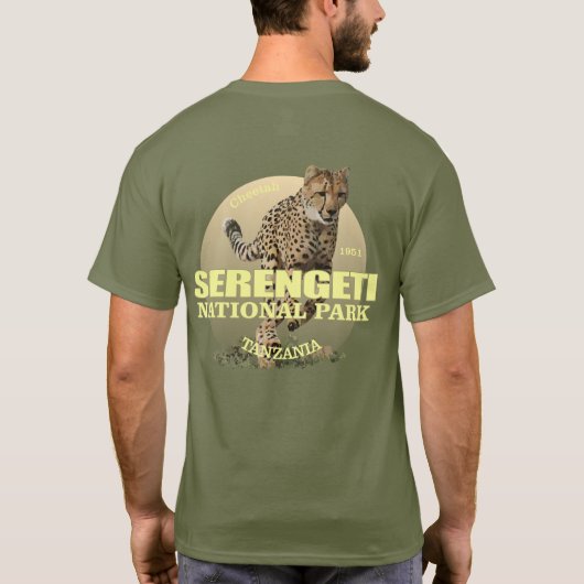 T-shirt Parc national du Serengeti (Cheetah) T.N.-O. (Dos)