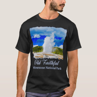 T-shirt Parc national Geyser de Yellowstone Old Faithy