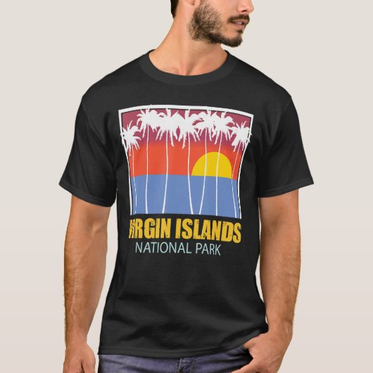 T-shirt Parc national Iles Vierges St John Souvenir Palm (Devant)