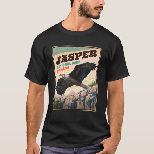 T-shirt Parc national Jasper Eagle Vintage Look (Devant)