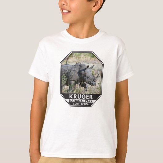 T-shirt Parc national Kruger Afrique du Sud Rhino Aquarell (Devant)