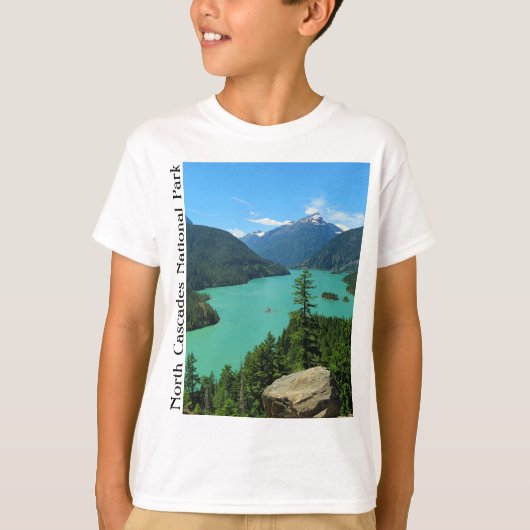 T-shirt Parc national Mountain Lake Scenery Washington (Devant)