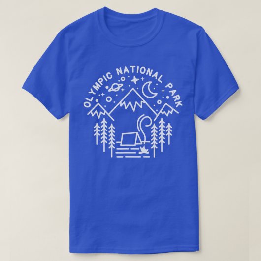 T-shirt Parc National Olympique Ligne de Camping Art Rando (Design devant)