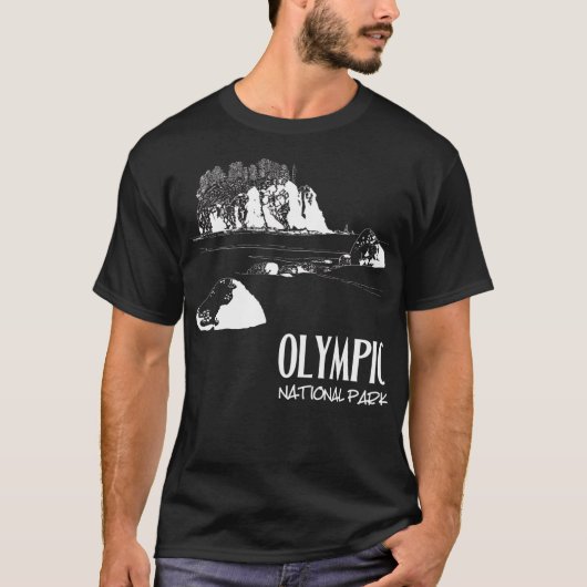 T-shirt Parc national olympique Ruby Beach Washington Art (Devant)