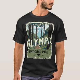 T-shirt Parc National Olympique Washington Vintage voyage