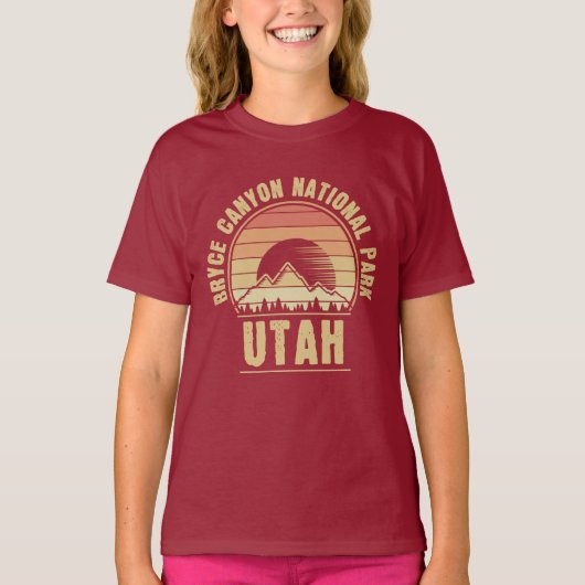 T-shirt Parc national Retro Bryce Canyon Utah (Devant)
