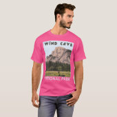 T-shirt Parc national Retro Wind Cave Sd Randonnées extéri (Devant entier)