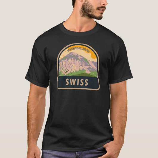T-shirt Parc national suisse Suisse Vintage (Devant)