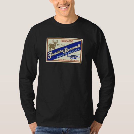 T-shirt Parc national Theodore Roosevelt (Deer) (Devant)