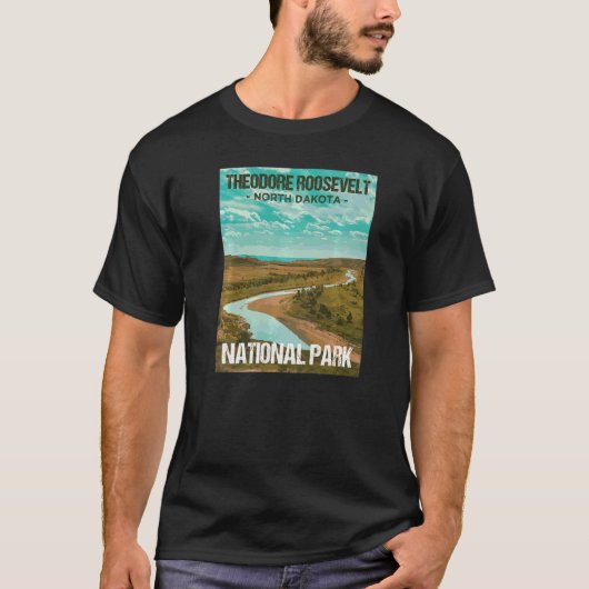 T-shirt Parc national Theodore Roosevelt North Dakota Post (Devant)
