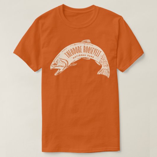T-shirt Parc national Theodore Roosevelt Poisson Tan (Design devant)