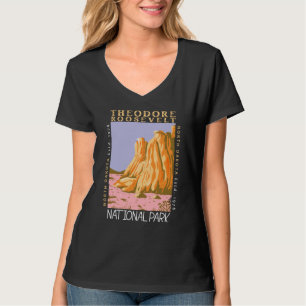 T-shirt Parc national Theodore Roosevelt Rétro perturbé