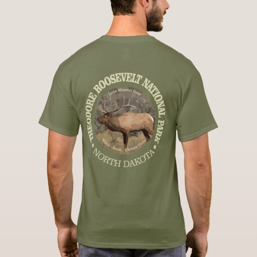 T-shirt Parc national Theodore Roosevelt (wapiti) (Dos)