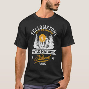 T-shirt Parc national vintage Retro Yellowstone