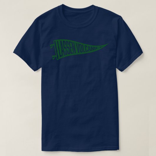 T-shirt Parc national volcanique de Lassen Pennant Green (Design devant)