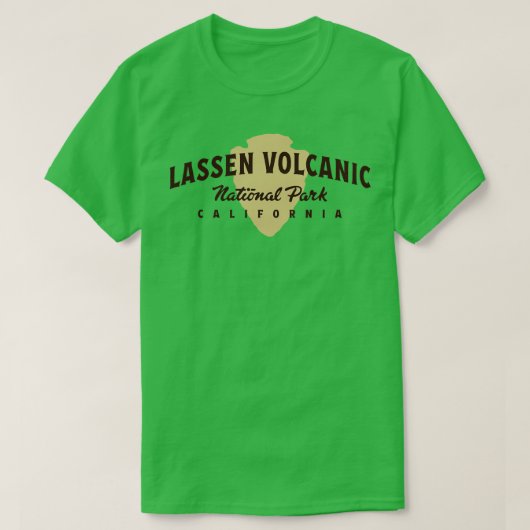 T-shirt Parc National Volcanique De Lassen Texte Arté Brow (Design devant)