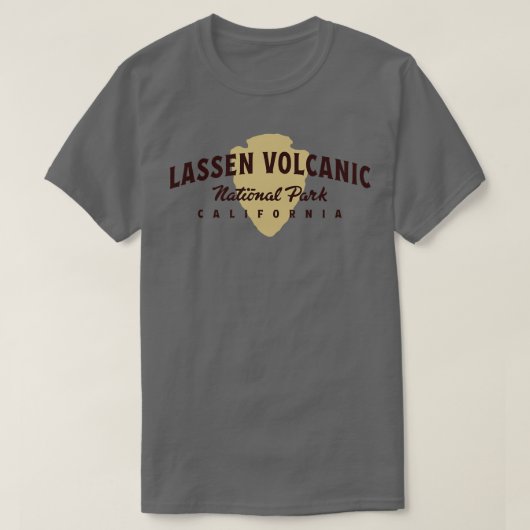 T-shirt Parc National Volcanique De Lassen Texte Arté Brow (Design devant)