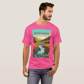 T-shirt Parc national Wicklow River Travel Art V (Devant entier)