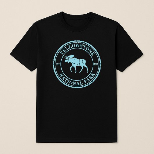 T-shirt Parc national Yellowstone Badge d'orignal