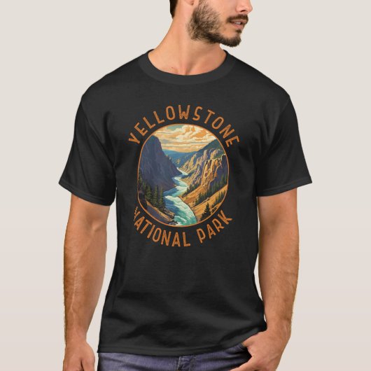 T-shirt Parc national Yellowstone Rivière Cercle en détres (Devant)