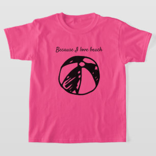 T-shirt Parce Que J'Aime Plage Enfants Décontractés