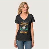 T-shirt Parce Que Les Oies Font Des Oies Étrangères (Devant entier)