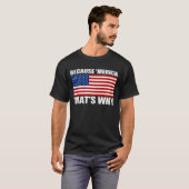 T-shirt PARCE QUE 'MERICA QUI EST POURQUOI drapeau des (Devant entier)
