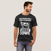 T-shirt Parce que seuls les plus cool aiment les vaches Va (Devant entier)