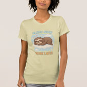 T-shirt Parcelle couchée mignonne sur le nuage avec devis (Devant)