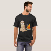 T-shirt Parcelle De Camping Toasting Marshmallows Et Un Fe (Devant entier)